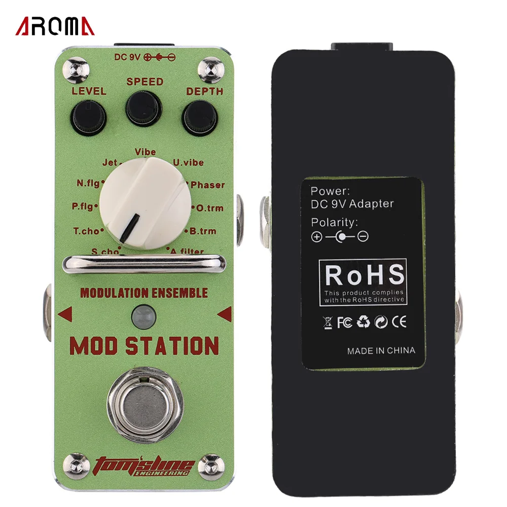 

AROMA AMS-3 Mod Station Modulation Ensemble Electric Guitar Effect Pedal Mini Single Effect with True Bypass