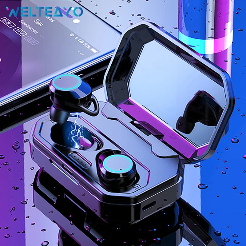 

WELTEAYO X6 Wireless Headset Stereo Touch Control Headphone TWS Bluetooth Earphone Phone Wireless Earbuds With Charging Box