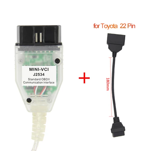 Диагностический мини-разъем V14.20.019 FTDI FT232RQ SAE J2534 для Toyota MINIVCI J2534 TIS Techstream OBD2 сканер Диагностика интерфейса кабель - Цвет: combination 2