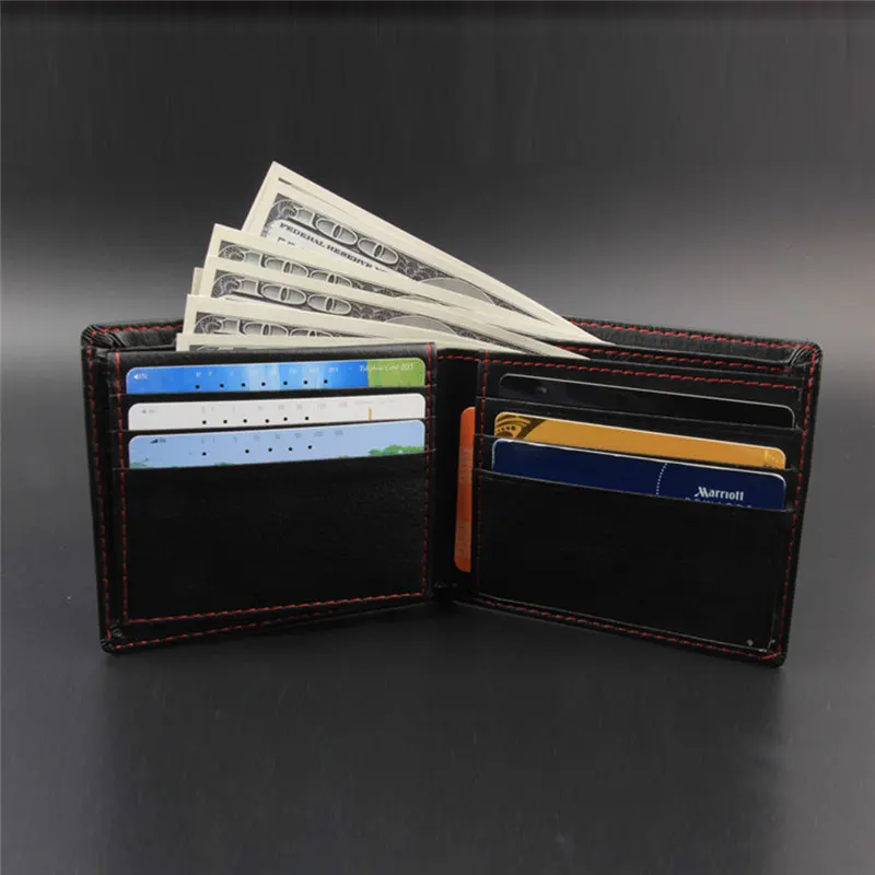  Men Bifold Business Leather Wallet  ID Credit Card Holder Purse Pockets clutch portfel cuzdan billetera carteira 40MA1126