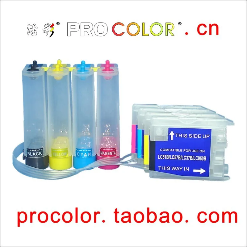 PROCOLOR LC10 كيبك كيت لأخيه MFC-630CD/CDW/MFC-480CN/MFC-460CN/DCP-750CN/DCP-350C/DCP-330C/ DCP-155C/MFC-650CD/طابعة CDW