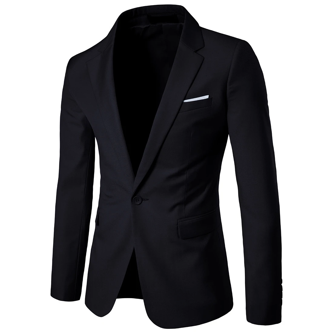 M 6XL One Button Formal Wedding Blasers Men Long Sleeve Solid Slim ...