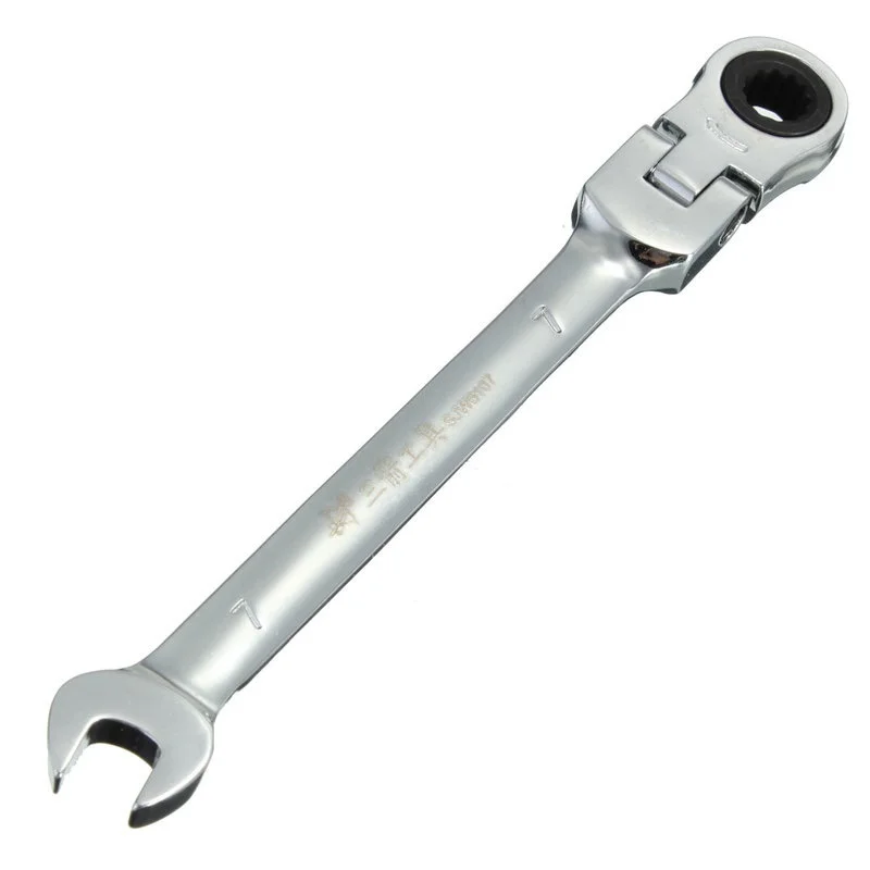 6 шт. набор 6 мм-12 мм Гибкая поворотная головка трещотка комбинированный гаечный ключ гаражный метрический инструмент