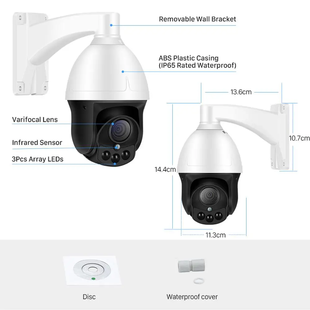 Besder 4X автоматическая зум ip-камера PTZ наружная Водонепроницаемая XMEye скоростная купольная камера видеонаблюдения 2MP SONY IMX323 камера наблюдения PTZ 1080P