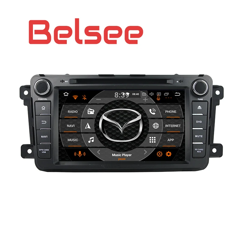 Автомагнитола Belsee для Mazda CX9 Android 8 0 ядер 4 Гб головное устройство GPS Bluetooth Mirrorlink Wi Fi