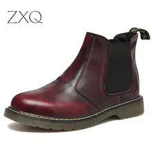 2016 Haute Qualité En Cuir Véritable Hommes Bottes Rétro Punk Style En Cuir Verni Hommes Cheville Bottes de Cowboy En Plein Air Mâle Chelsea Bottes