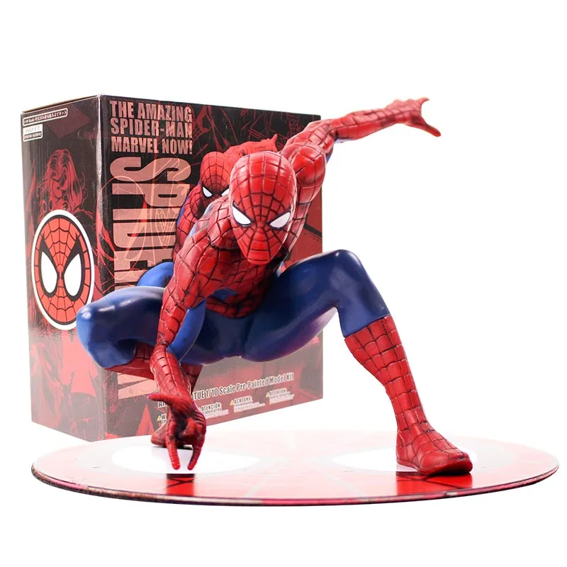 

10cm Avengers ARTFX + STATUE Spiderman The Amazing Spider-man PVC Action Figure Collectible Model Toy