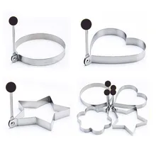 TENSKE металлическая Форма для помадки 4 шт Толстая нержавеющая сталь Форма для омлета контроль рисовая форма для омлета любовь печенье кухонные инструменты для выпечки