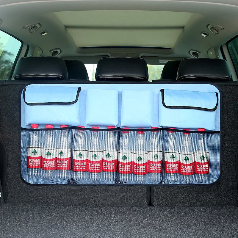 Органайзер для багажника автомобиля, регулируемая сумка для хранения на заднем сиденье, большая вместительность, многофункциональные универсальные органайзеры для спинки автомобильного сиденья из Оксфорда