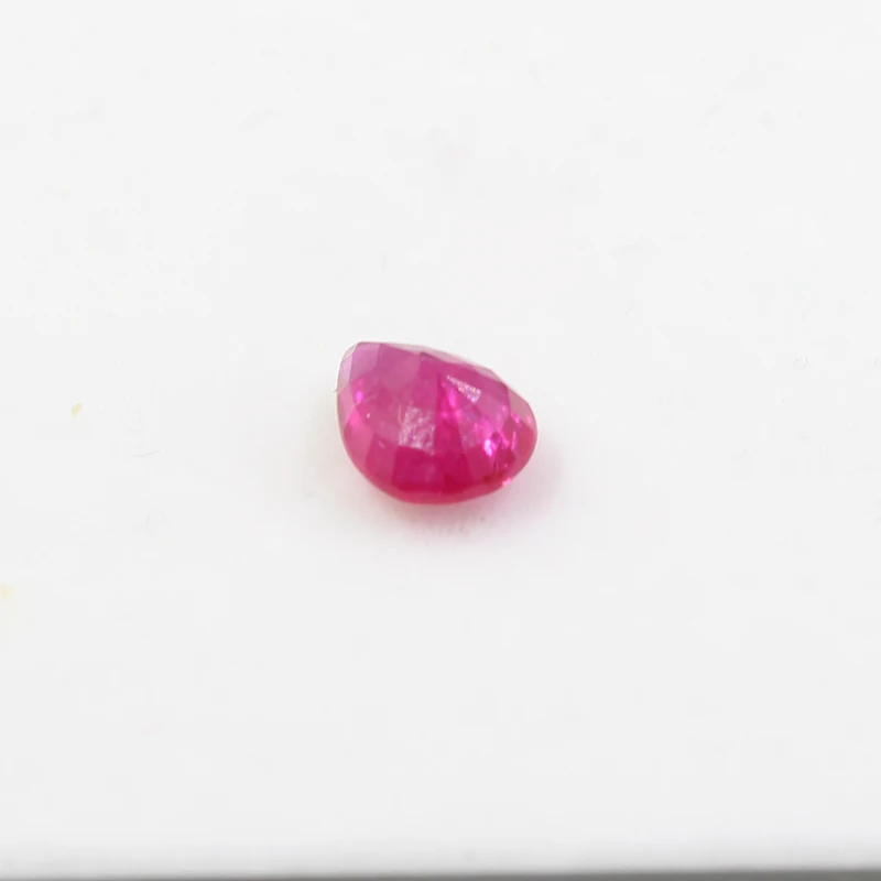 5 mm * 7 mm real natural heated ruby loose gemstone for jewelry DIY 0.6ct Pear cut ruby gemstone