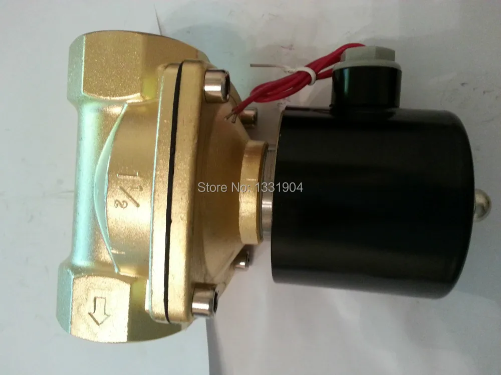 

High Quality' Brass Solenoid Valve Normally Closed Water Air Oil 2W400-40 NBR DC12V DC24V AC110V or AC220V