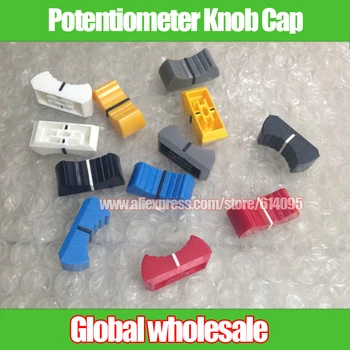 

12pcs Mixer Straight Slide Potentiometer Push Button Knob Cap / Playing disc player Knob / Bore 4mm Narrow mouth