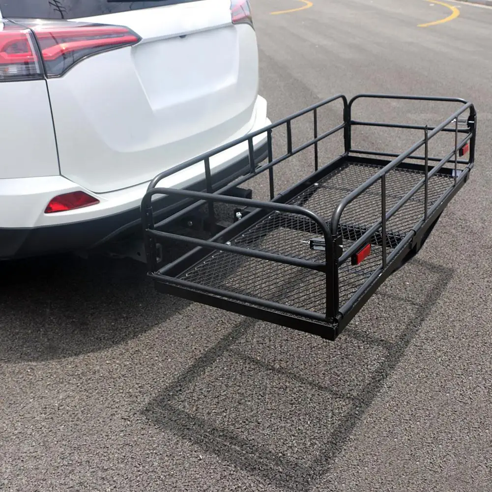 Portable Folding Cargo Carrier Black Parking Space Rack Storage Rack