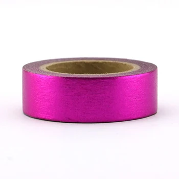 

NEW 1X High quality solid color foil purple washi paper tape 15mm*10m japan masking washi paper tape