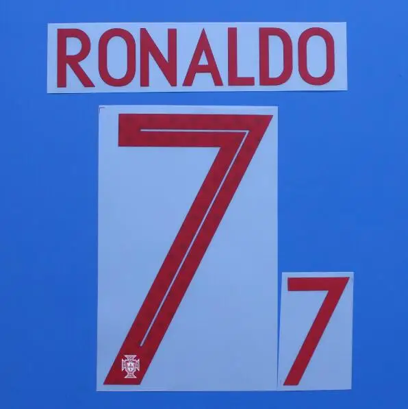 New-Portugal-EDER-NANI-RONALDO-QUARESMA-number-name-font-print-Hot-stamping-patches-badges