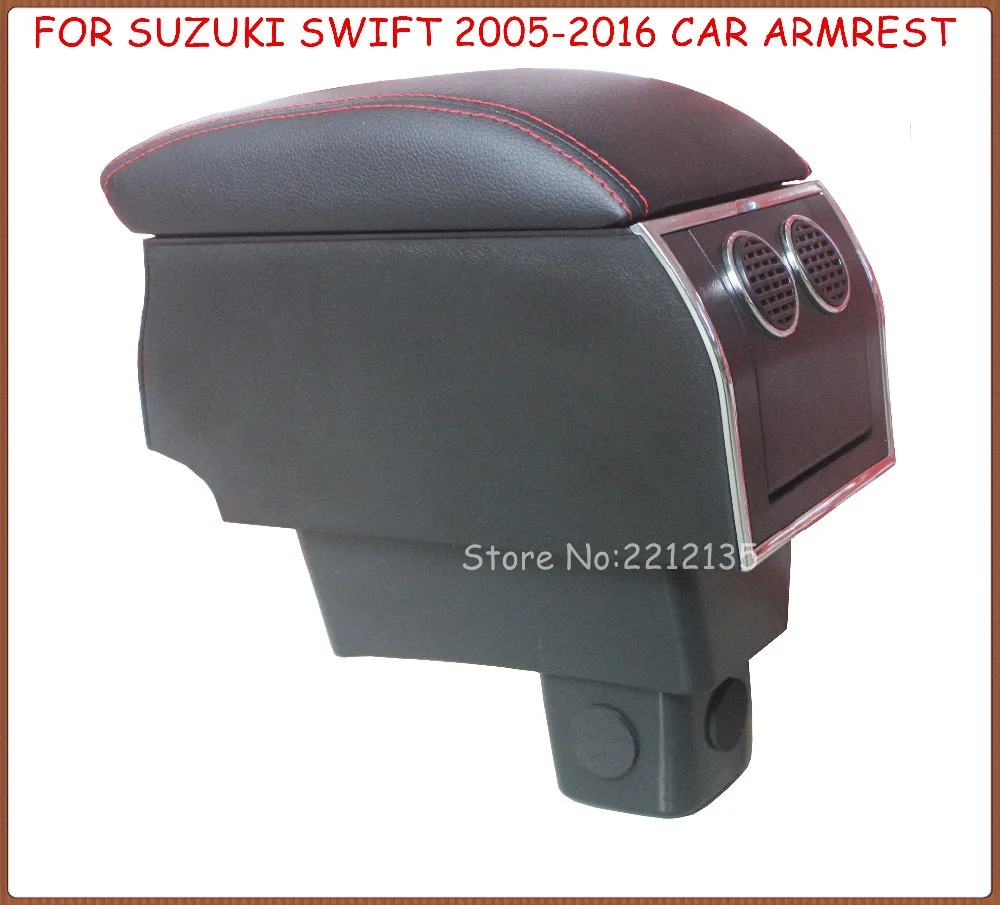 FOR SUZUKI SWIFT 2005 2019 8pcs USB Armrest,All IN ONE Car center arm rest console box with