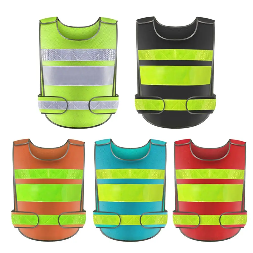 

High Visibility Running Reflective Vest Fluorescent Yellow Orange Security Mesh Waistcoat For Night Outdoor Riding Running Vest