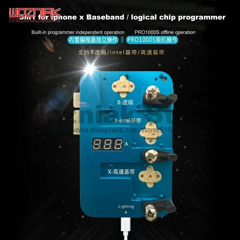 PRO1000S for iPhone 4 5 6 7 8 8p x xr xs xsmax logic / baseband CHIP read write programmer Off