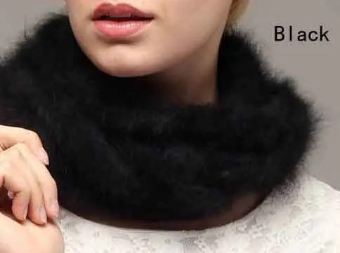 Новинка,, женский модный теплый шарф из натурального меха норки, кашемировый шарф из натурального меха, DFP862 - Цвет: Black