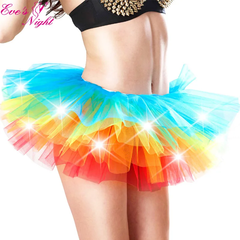 

women party club mini skirt multicolor patchwork mesh ball gown S016