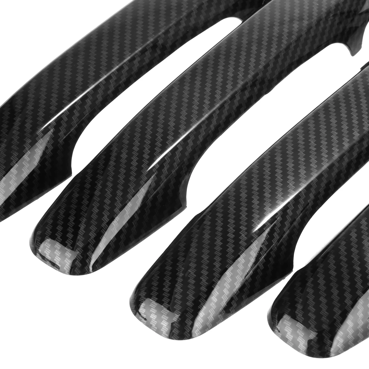 For Honda Civic 2006-2011 4pcs Chrome Carbon Fiber Style Side Door Handle Cover Trim Hole Trim Decoration Car Styling Mayitr