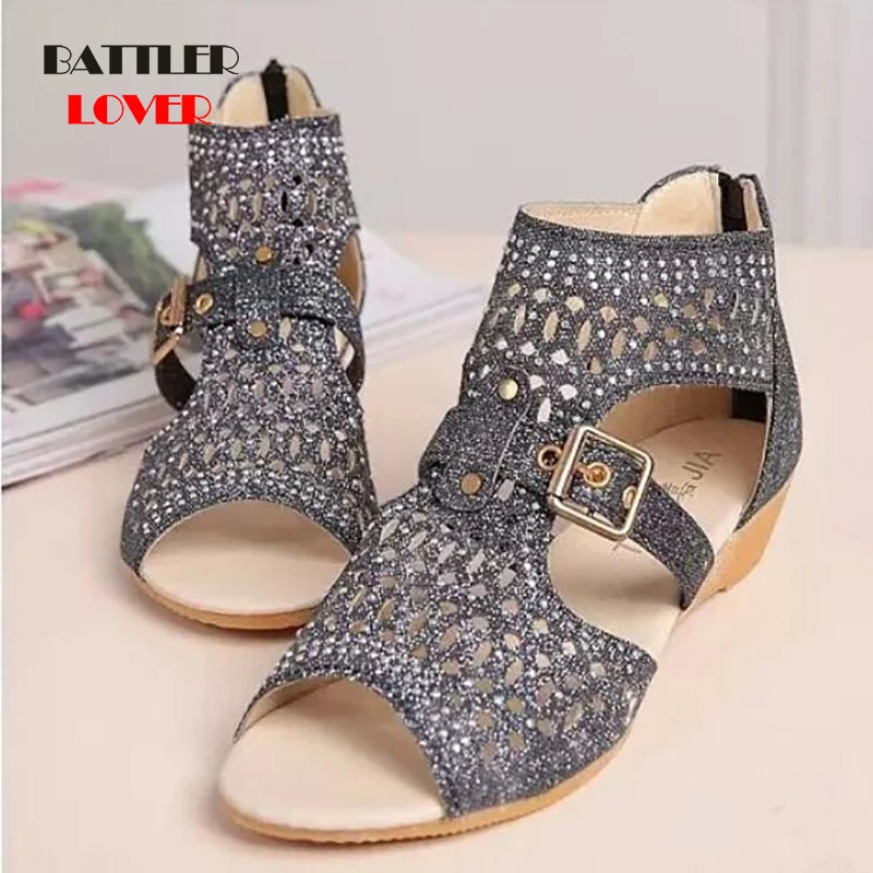 Sandals Women Sandalia Feminina 2019 Casual Rome Summer Shoes Fashion Rivet Gladiator Sandals Women Femme Sandalia Mujer Ladies