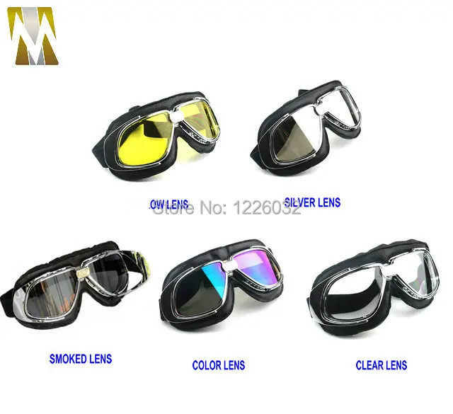 Шлем очки открытое лицо внедорожный мотоциклетный шлем очки для мотокросса защитные очки для скутера серебряные линзы