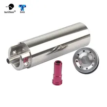 SHS Tune Up Kit Steel CNC Milled One-Piece Solid Cylinder Integrated Cylinder Head Piston Head M4 Nozzle Airsoft Paintball Game tactifans solid cylinder tune up kit piston head nozzle cylinder head inner for ak series airsoft aeg hunting paintball