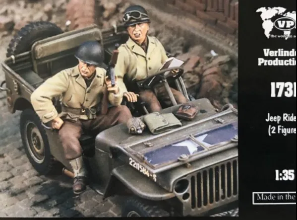 

1/35 scale WW2 jeep driver 2 people (not including car) miniatures WWII Resin Model Kit figure Free Shipping