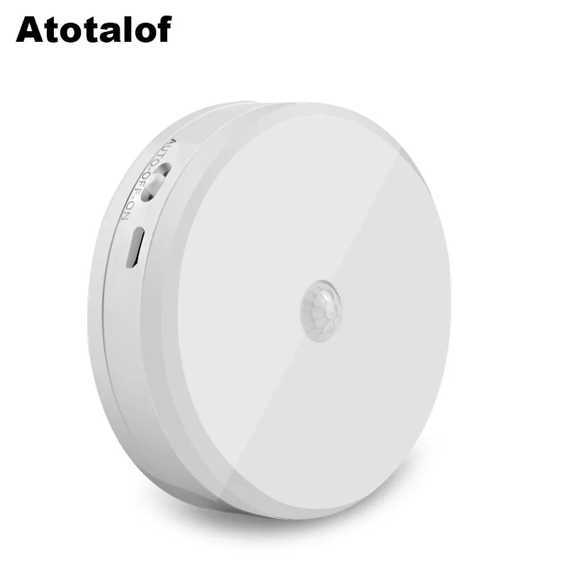 Atotalof Automatically Switch On or Off LED Night Light USB Charging