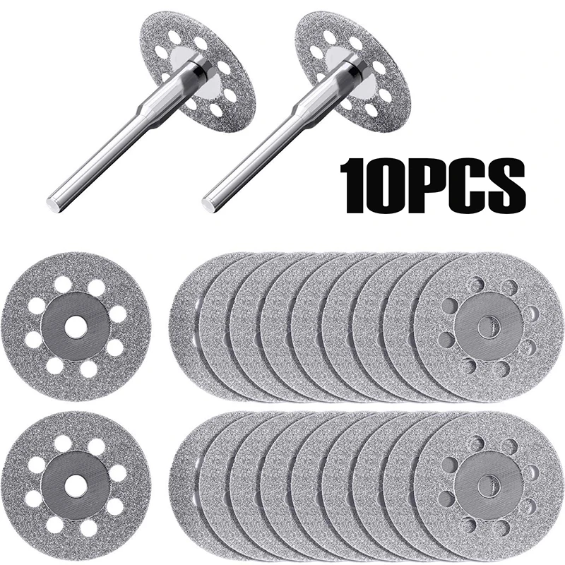 

10 pcs Diamond Cutting Wheel Cut Off Discs Coated Rotary Tools