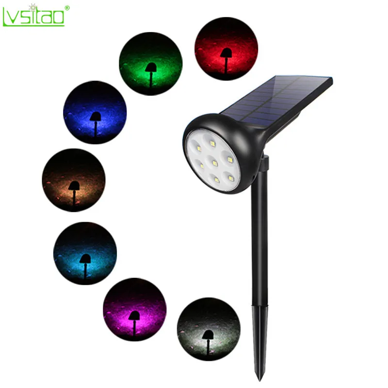 

Solar Spotlight 7led Color Changing/color fixed Outdoor Lighting Garden Solar Lamp Landscape lawn Light RGB Decoration WW/White