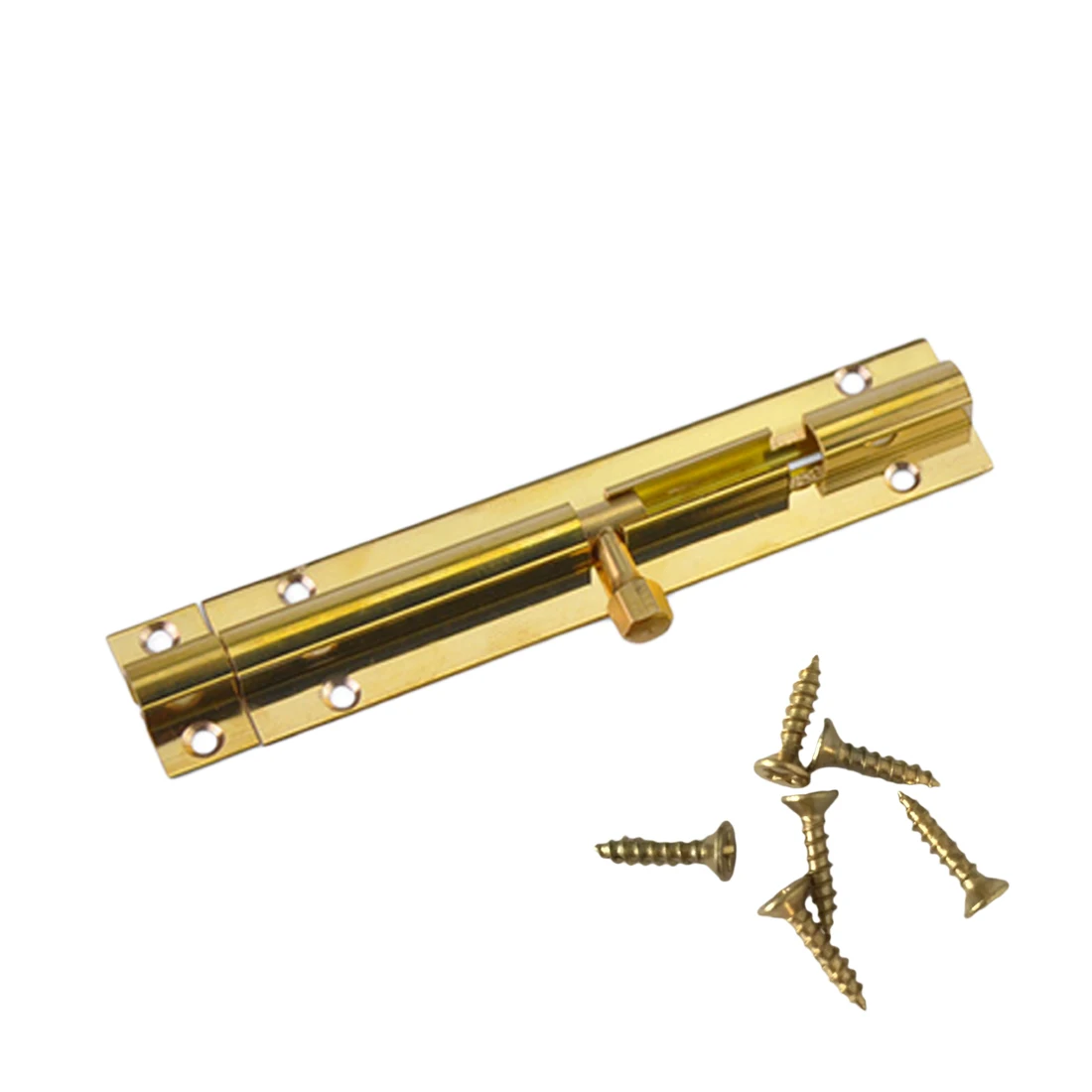 Durable Brass Door Slide Lock Catch Security Latch Sliding Lock Home