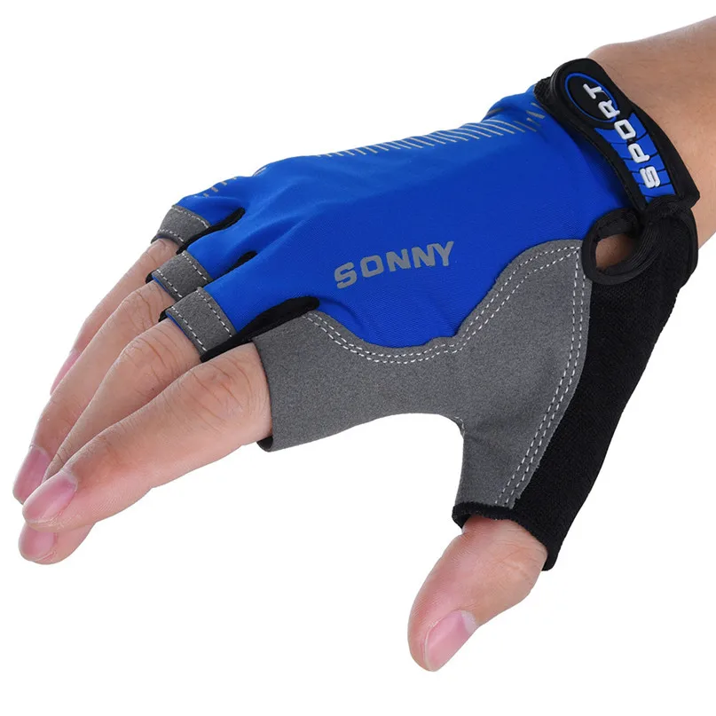 Cycling Bike Half Finger Gloves Skidproof Breathable MTB Mountain Sweat Mesh Bicycle Gloves Men Women Sports Cycling Clothing #2 (1)