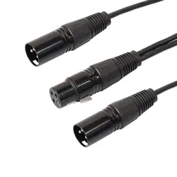 3 контакта XLR Женский Джек двойной 2 штекер Y сплиттер Переходный кабель шнур для микрофона LSMK99