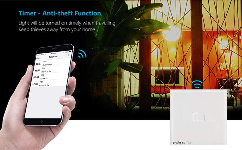 Универсальный сенсорный выключатель Wirelss Wi-Fi выключатель света для xiaomi apple смартфон Автоматизация современного дома Broadlink TC2 настенный