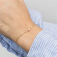 Bracelets indiens en argent Naturel et perles naturelles pour femmes, bijoux en or remplis, minimalistes, cadeau d'anniversaire, style Boho, fait à la main, 925