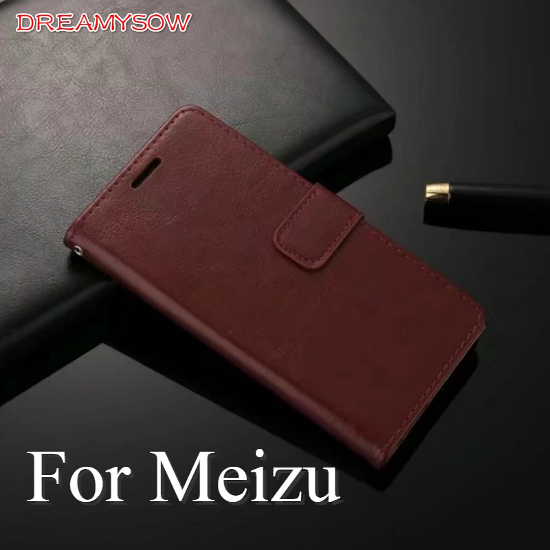 

Dreamysow Luxury Flip Leather Wallet Cover Case For Meizu A5 M5C Pro7 plus Pro6 M6 Mini/Note MX6 M5S M5 Note M3 Max/Mini/Note M2