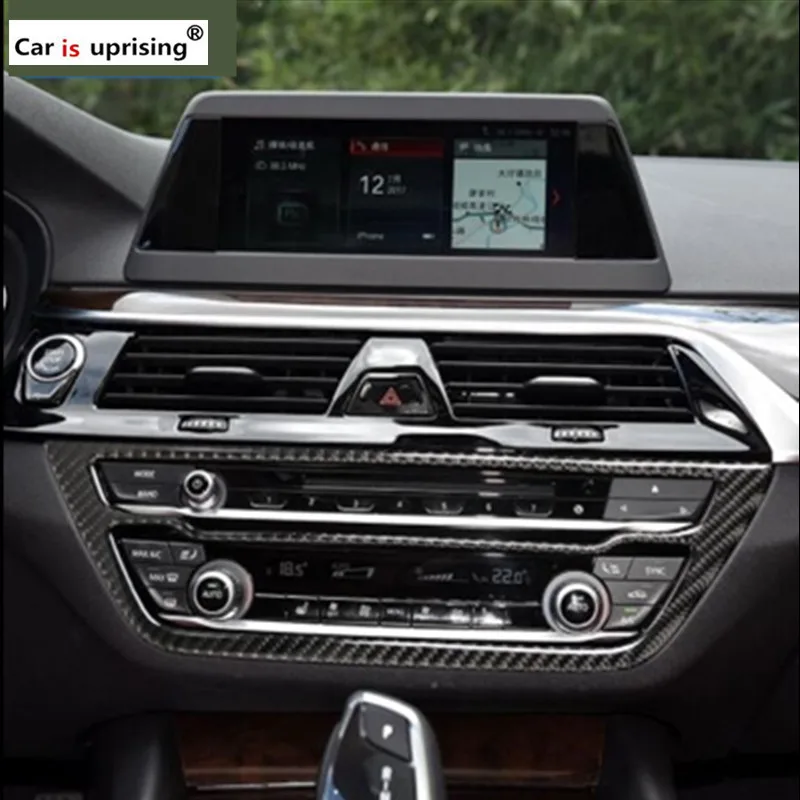 

Carbon Fiber Strip Air Conditioning CD Panel Decorative Cover Trim Interior Accessories Car Styling Sticker for BMW G30 5 Series