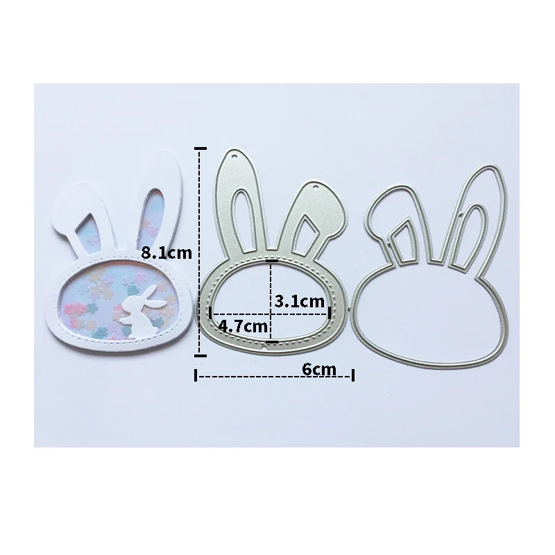 

Stamps Die Scrapbooking Rabbit Bunny Frame Metal Cutting Dies New 2019 Craft Die Cut Embossing Stencil Paper Shaker Card Making
