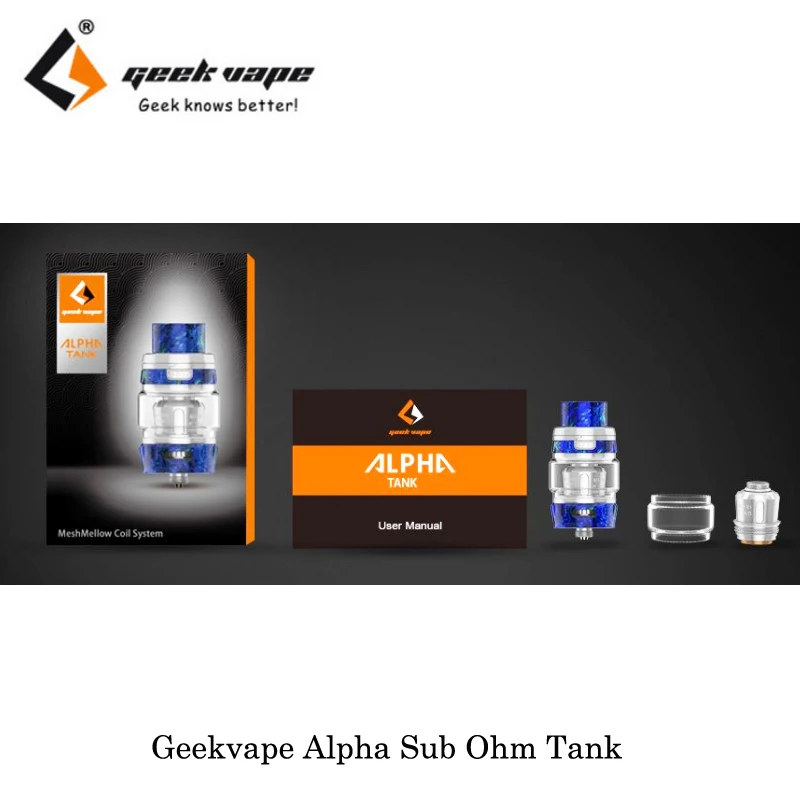 Электронные сигареты Geekvape Alpha Sub Ом цистерна 25 мм Диаметр с MeshMellow катушки выполнен