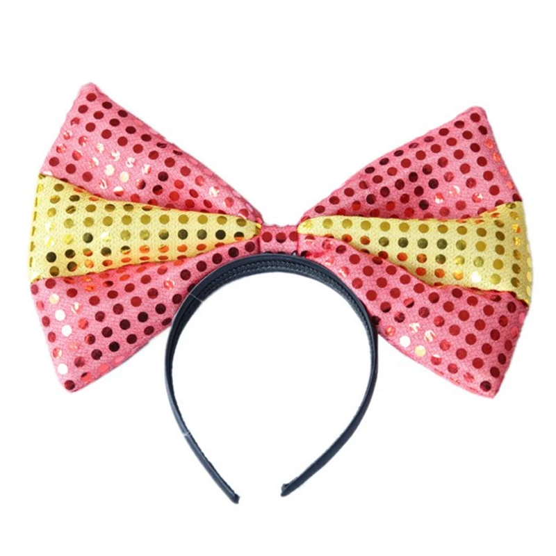 Disney Minnie Hairbands Аксессуары ролевые игры Минни голова уши блесток Kawaii девушки головной убор принцесса наголовный обруч подарок игрушка для малыша