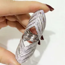 Xj01 роскошные дизайнерские модные 925 пробы серебряные свадебные украшения циркония Европейский стиль aaa2