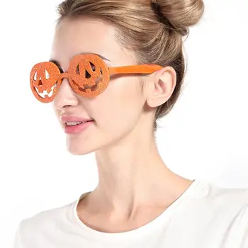 

5PCS Eyeglasses Plastic Orange Funny Attractive Creative Pumpkin Eyeglasses for Halloween Masquerade Party