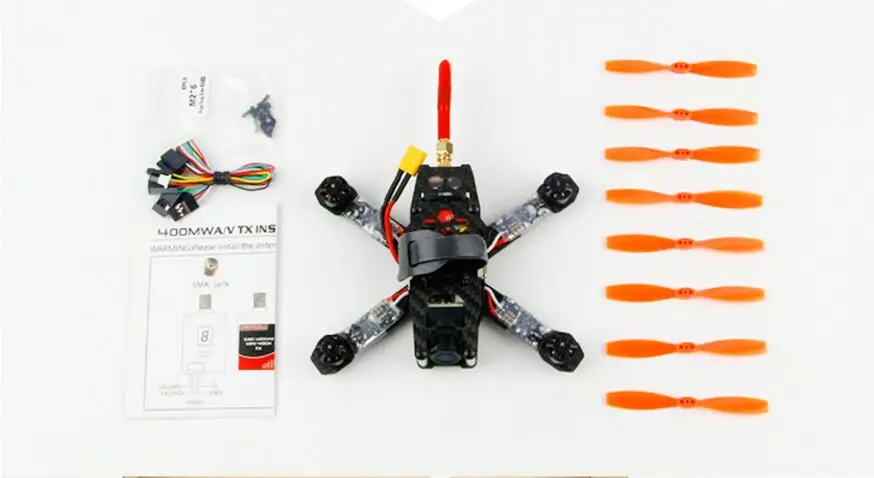 

130GT PNP Drone No Receiver Carbon Fiber Frame+F3 PLUS+1105 Motor+Blheli-6A ESC+3020 Props+800TVL Camera+5.8G VTX