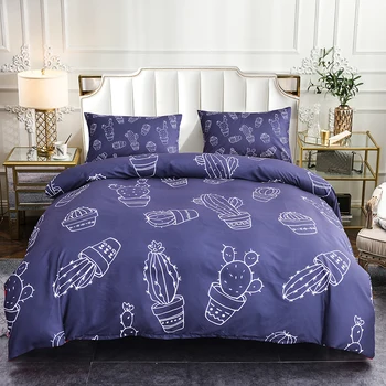 

Boniu Cactus Pattern Quilt Comforter Bedding Set 2/3pcs Adult Kid Child Soft Cotton Duvet Cover Twin Queen Full Size Bedclothes