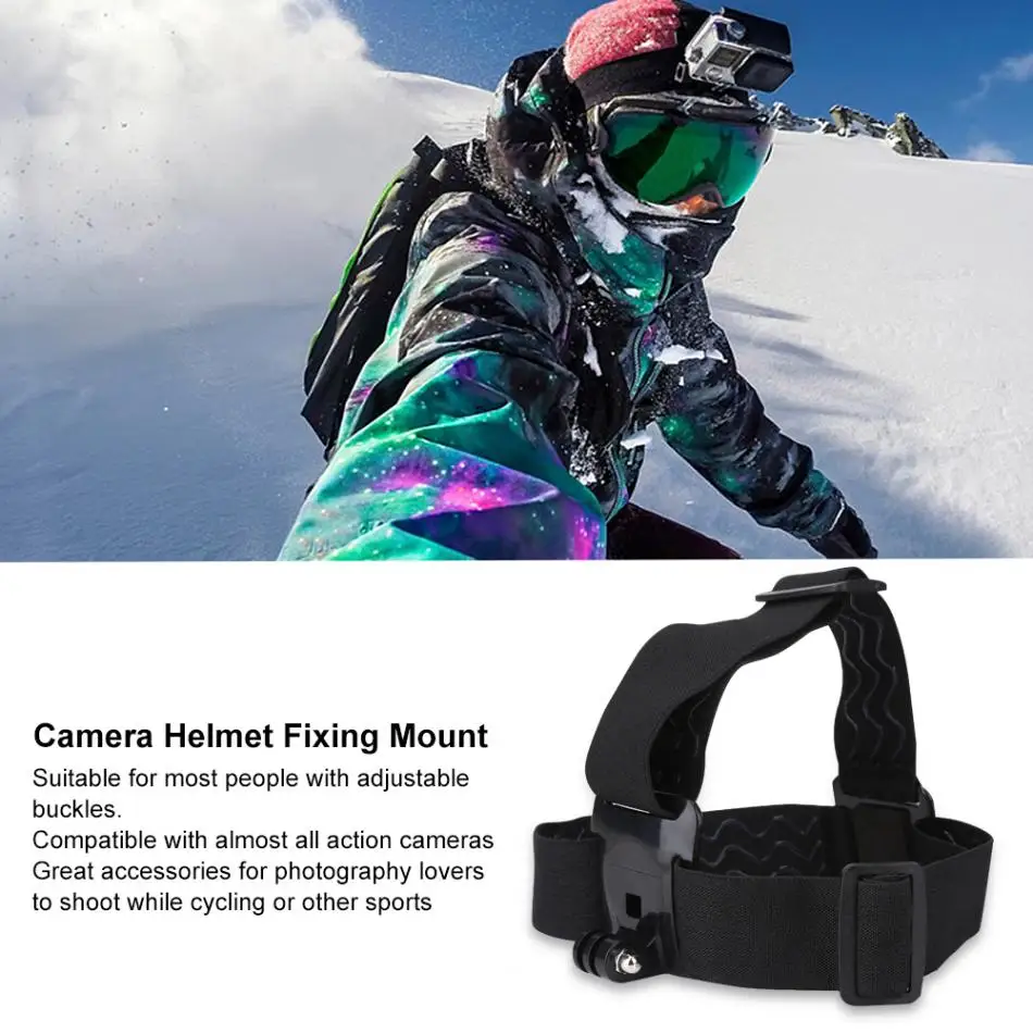 Lightweight Action Camera Adjustable Helmet Strap with Chest Harness