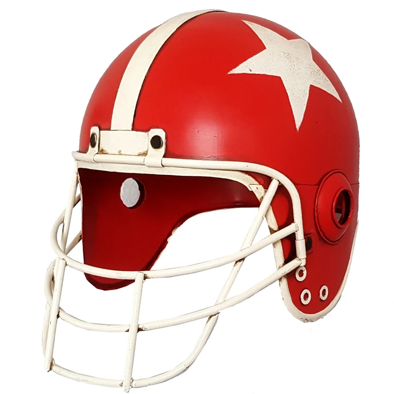 American Retro Metal Iron Football Helmet Model Restaurant Cafe Creative Wall Hanging Hat Home Decorations