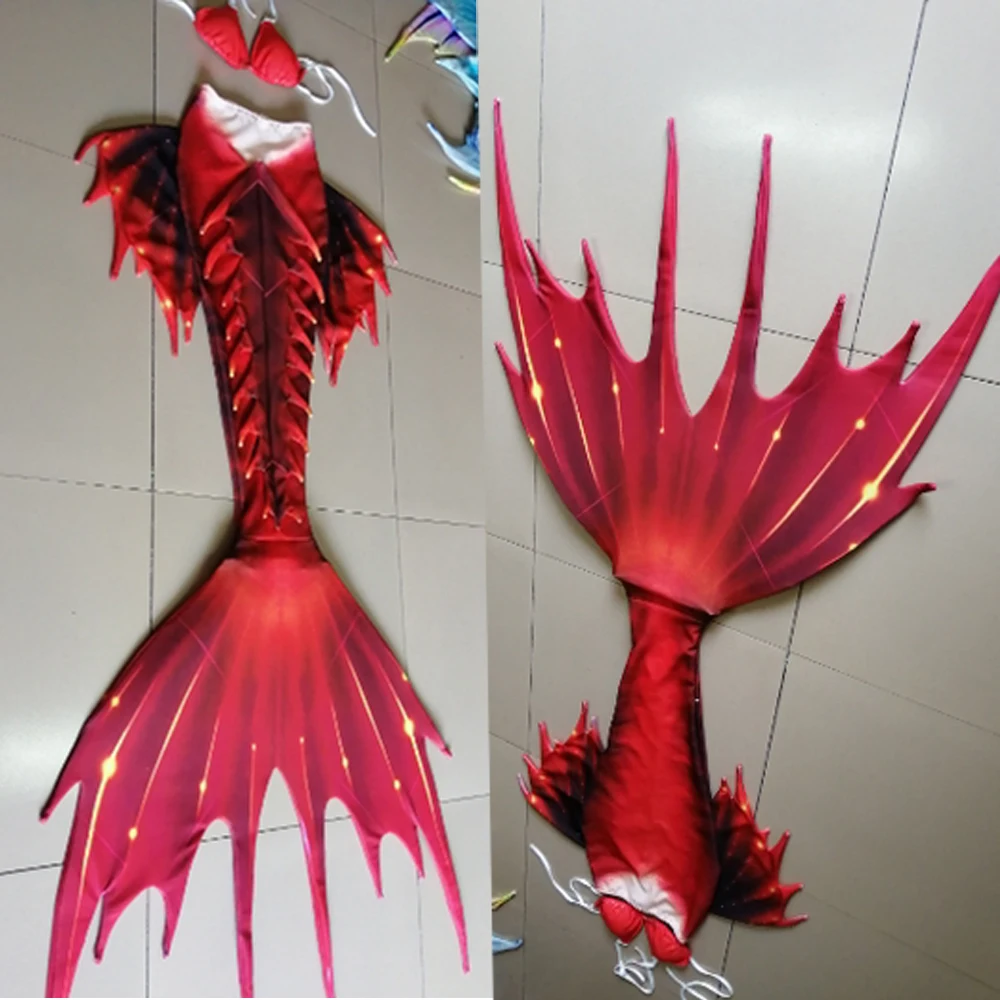

Customized Kids Girls Mermaid Tails with Fin Swimsuit Bikini Bathing Suit Dress for Girls With Flipper Monofin For Swim Costume