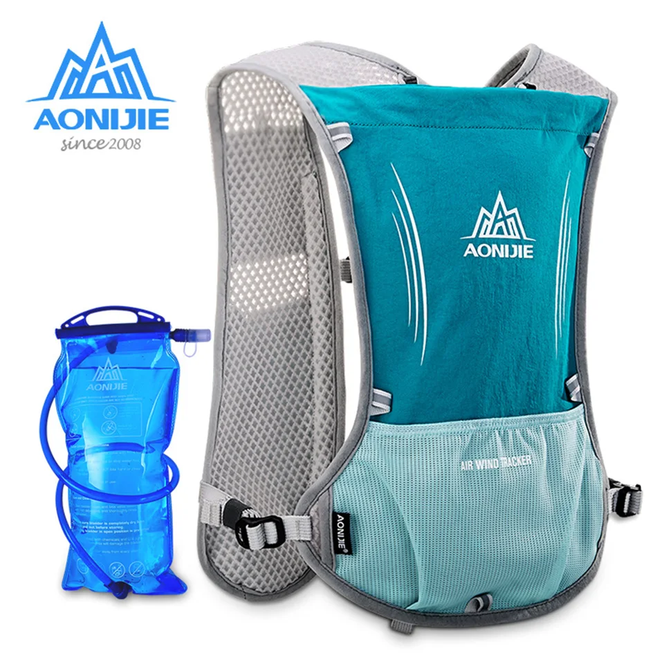 AONIJIE 5L Women Men Lightweight Running Backpack Outdoor Sports Trail Racing Marathon Hiking Fitness Bag Hydration Vest Pack